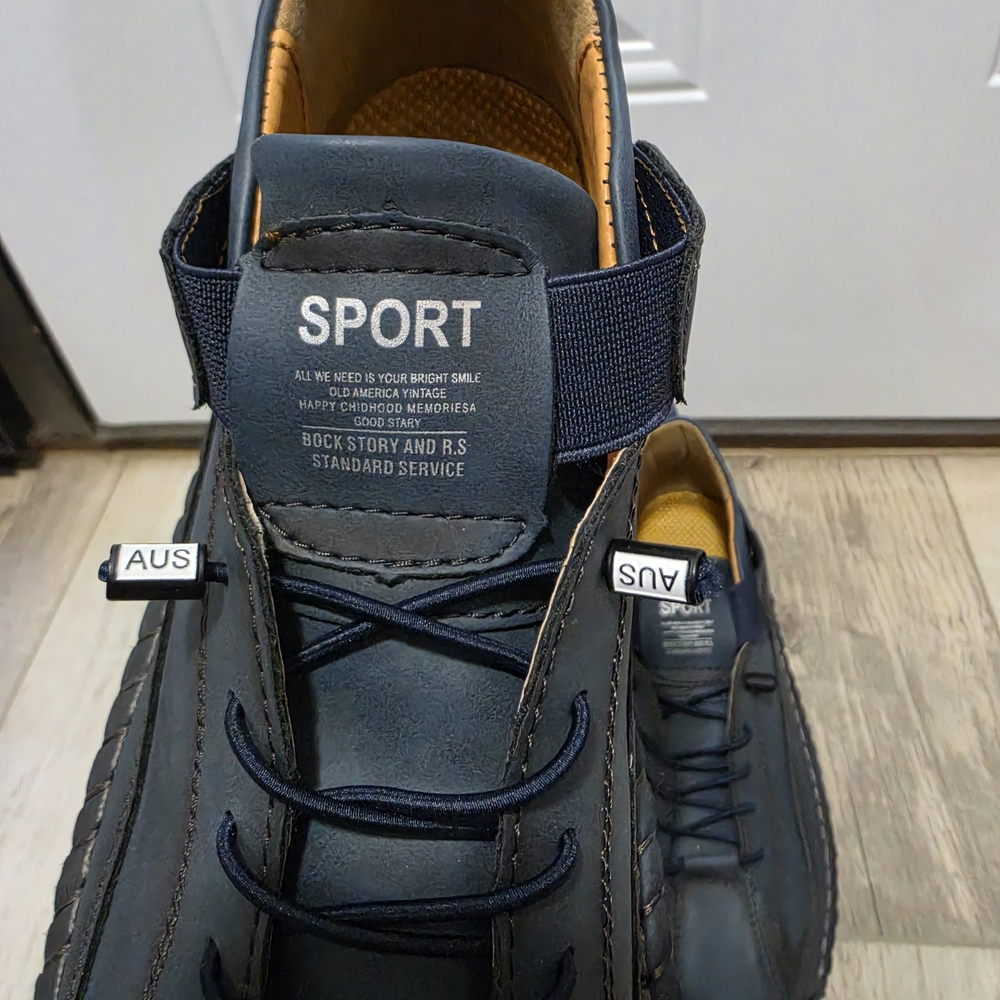 Navy Casual Lace-Up Sneakers - Picture 3 of 8
